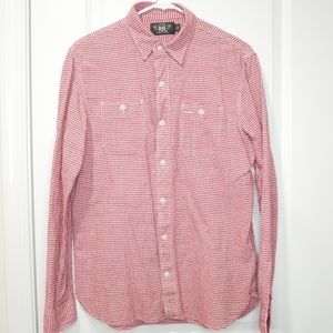 RRL Double RL Seersucker shirt in check Small